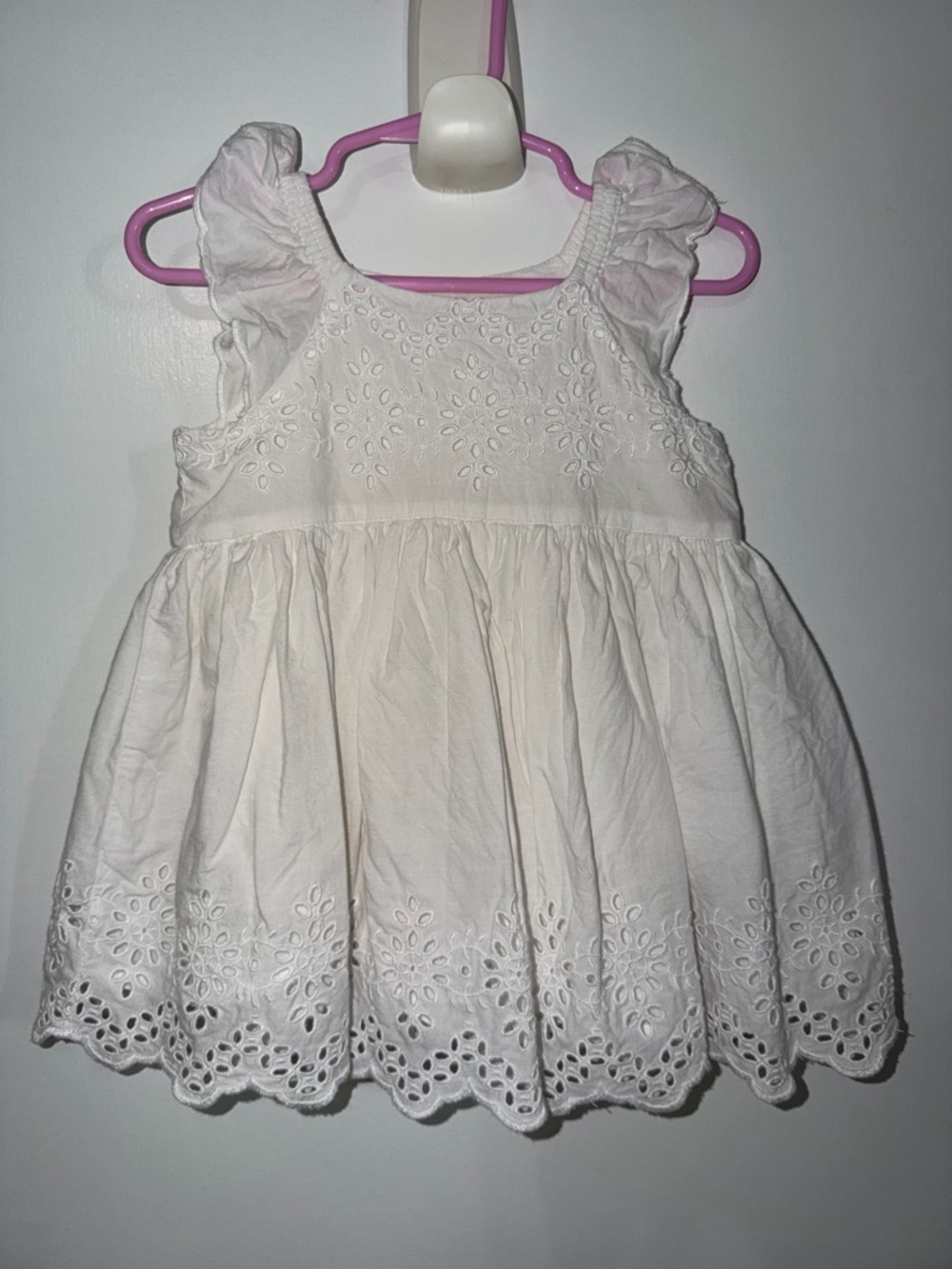 GAP White Eyelet Cotton Dress for Girls
